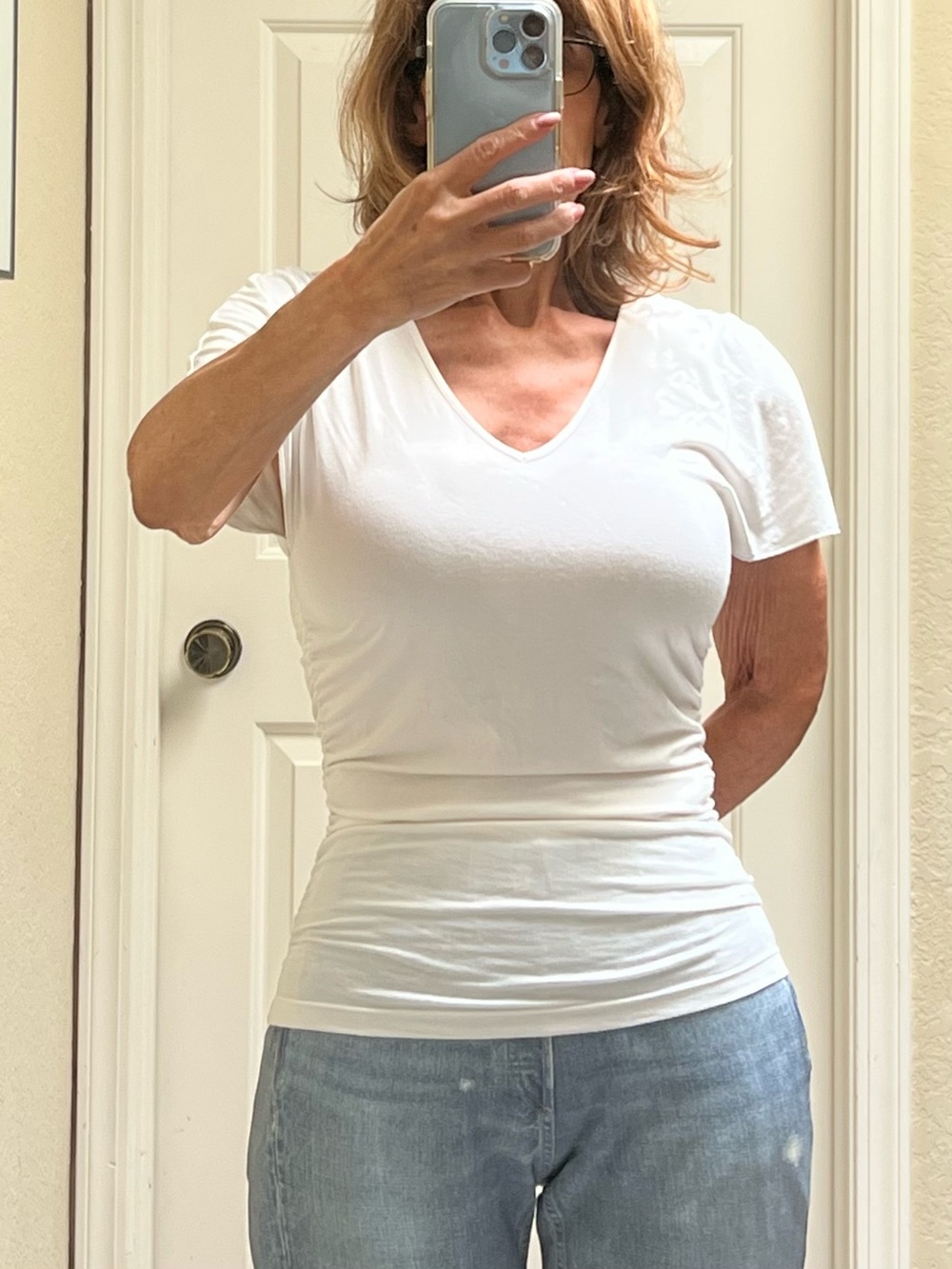 Kenneth Cole white knit top